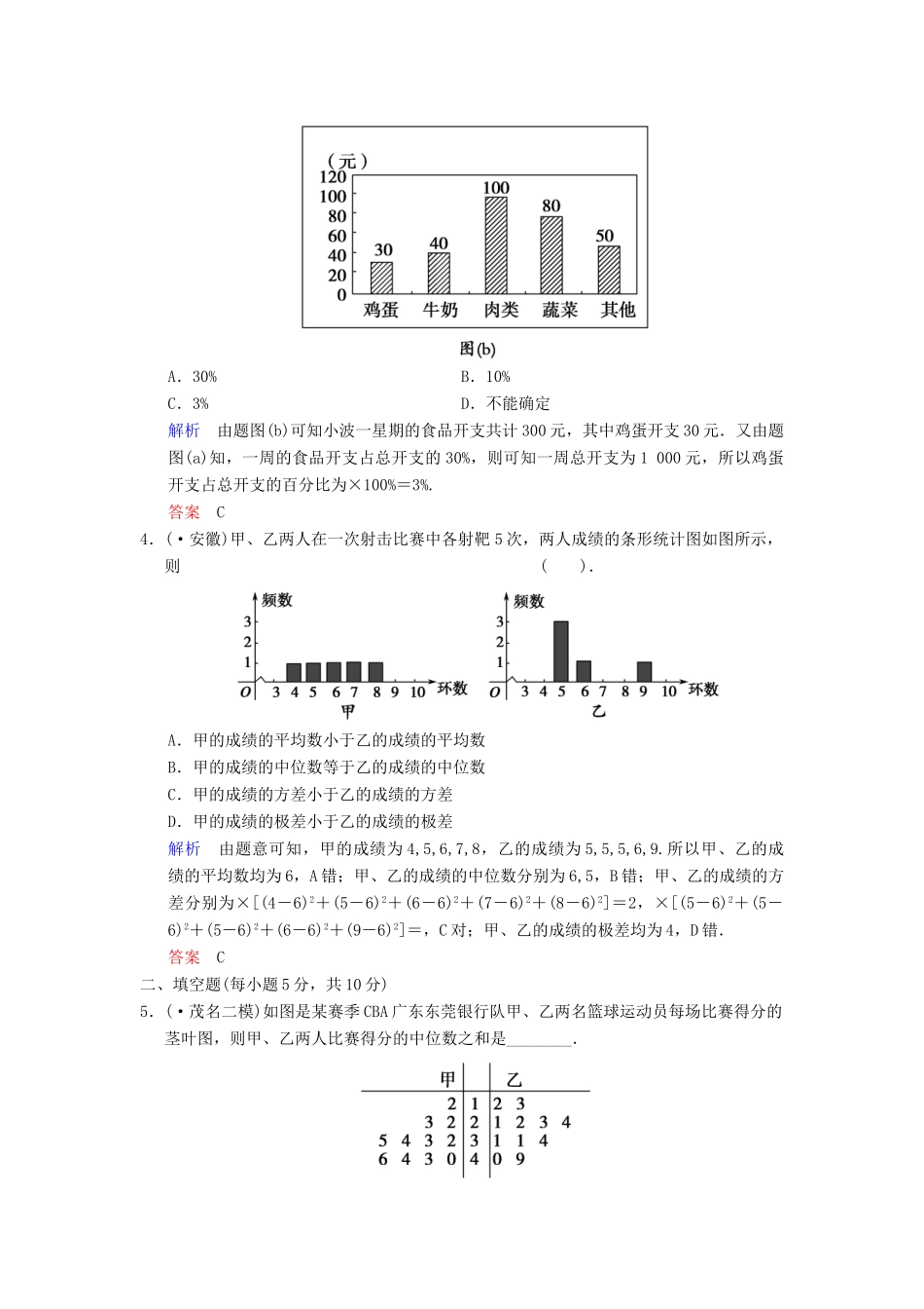 高考数总复习 第11篇 第2讲 用样本估计总体限时训练 理_第2页