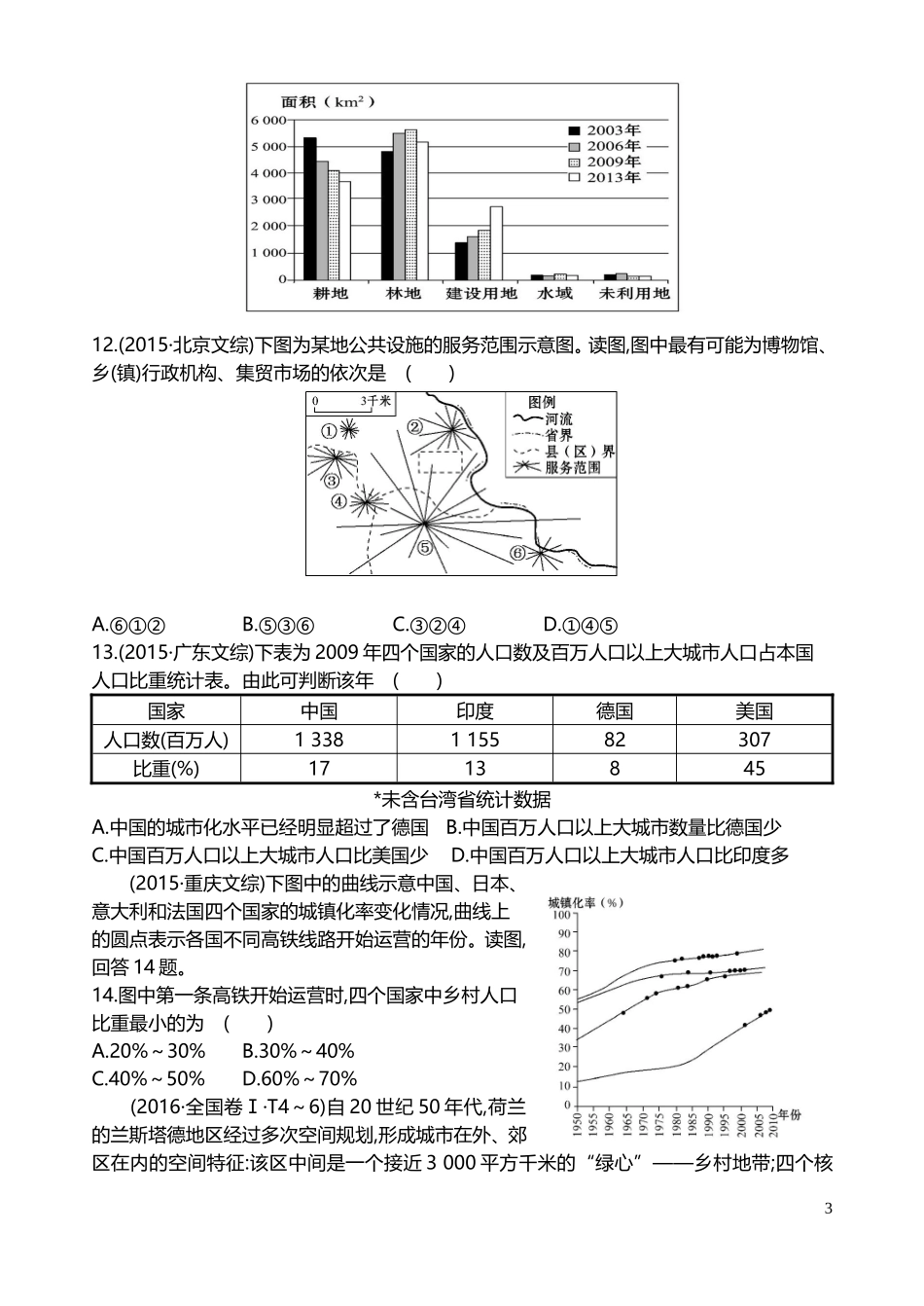 城市高考题选_第3页