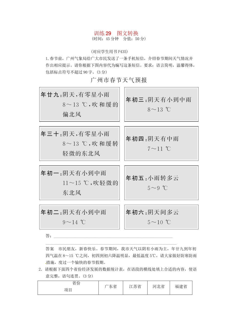 高三语文一轮复习 训练29图文转换 新人教版_第1页