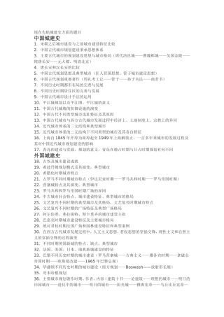 城市建设史分类复习题目