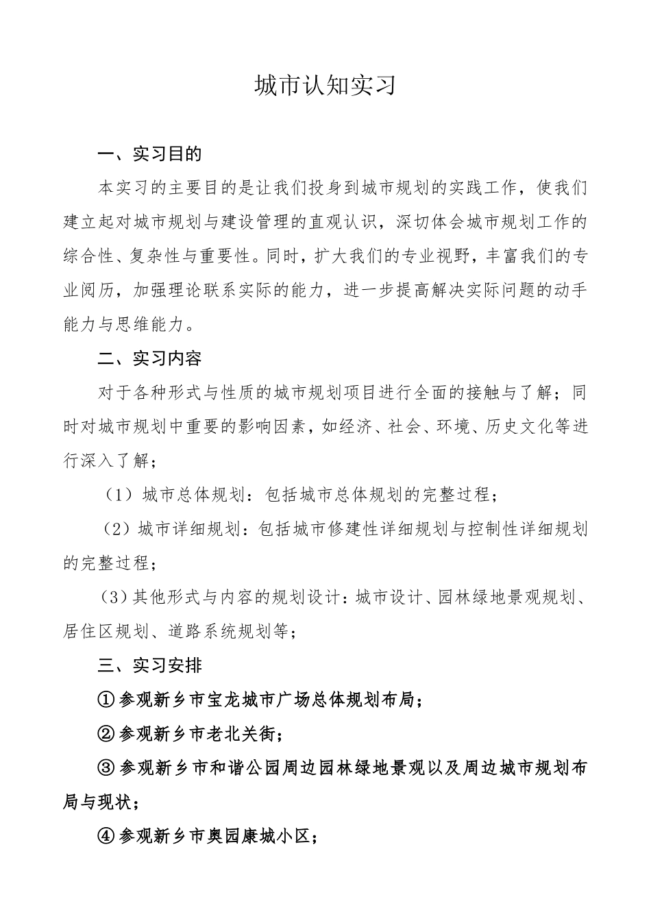 城市规划实习报告_第1页