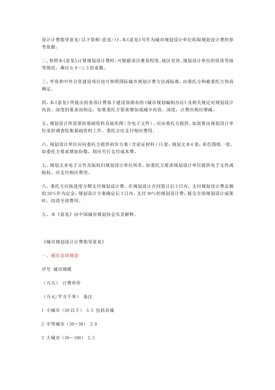 城市规划收费标准_第2页