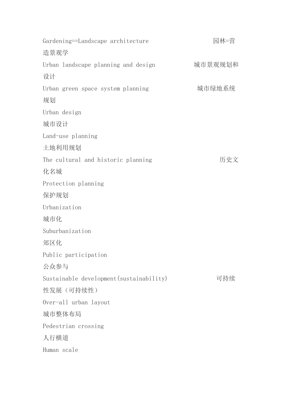 城市规划专业英语词汇_第2页