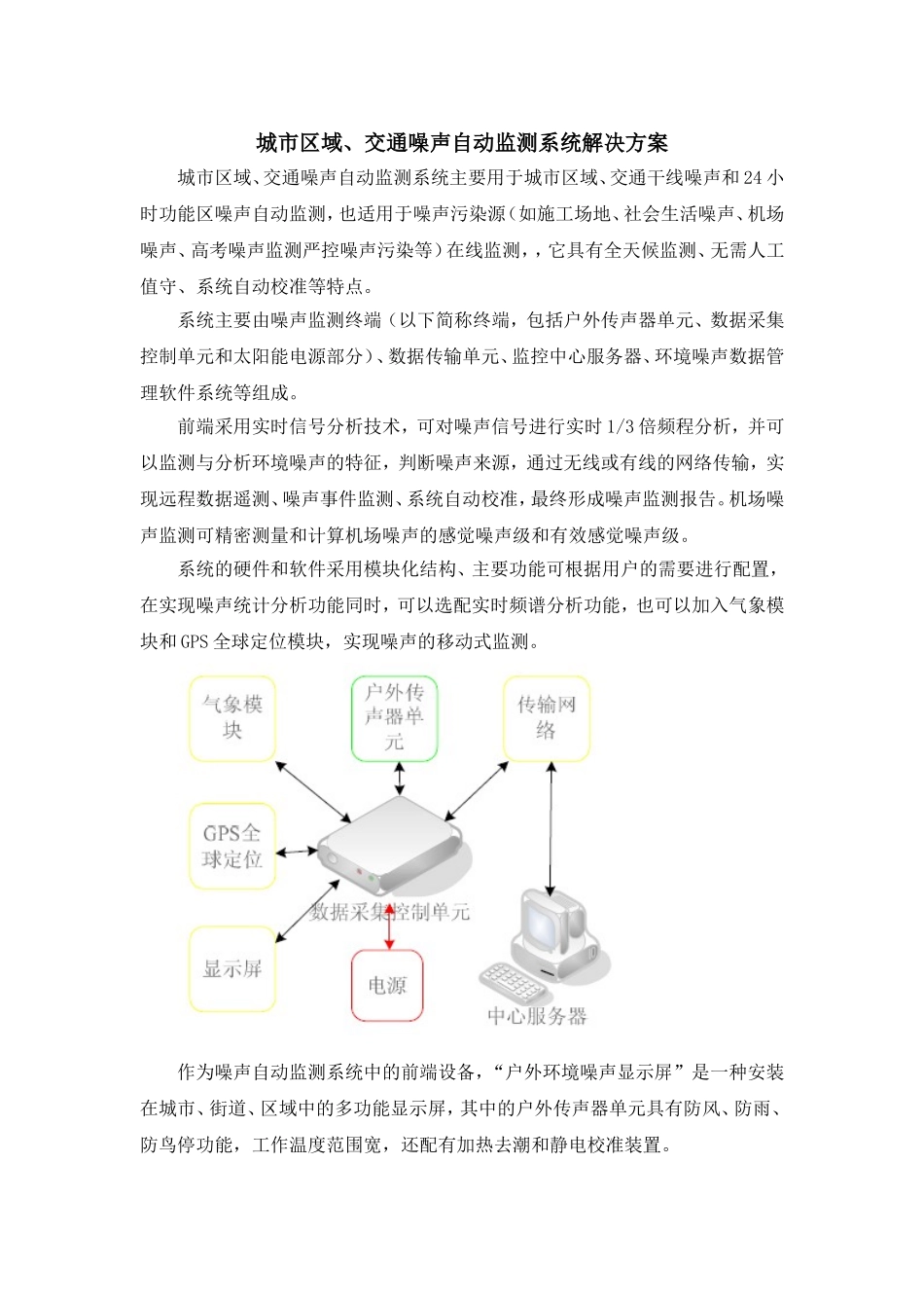 城市区域噪声自动监控系统_第1页