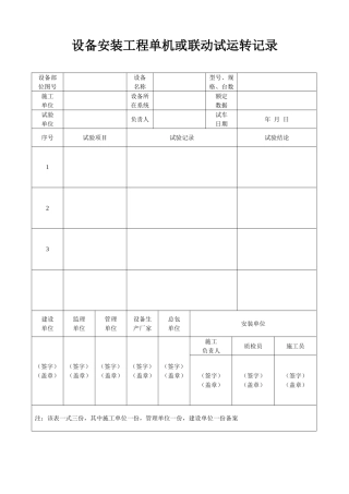 城市污水处理厂工程质量验收记录表-全套表格(同名18727)