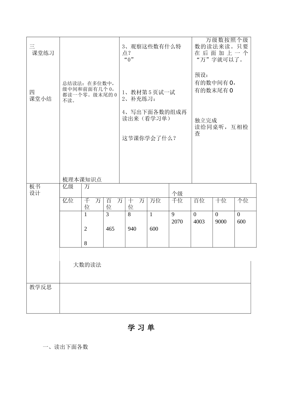 大数的读法和写法教学设计_第2页