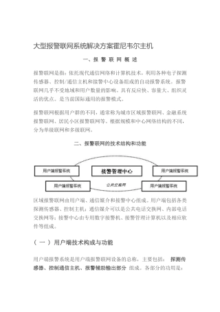 大型报警联网系统解决方案霍尼韦尔主机