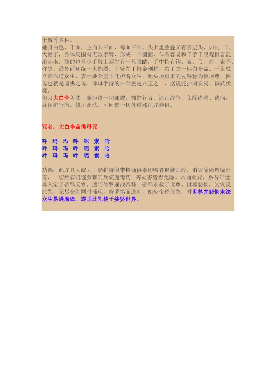 大白伞盖佛母陀罗尼经_第2页