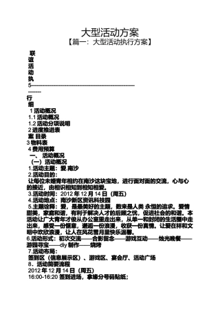 大型活动方案
