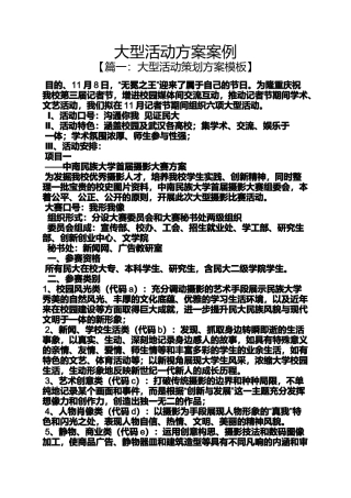 大型活动方案案例