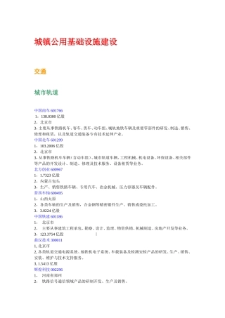 城镇公用基础设施建设