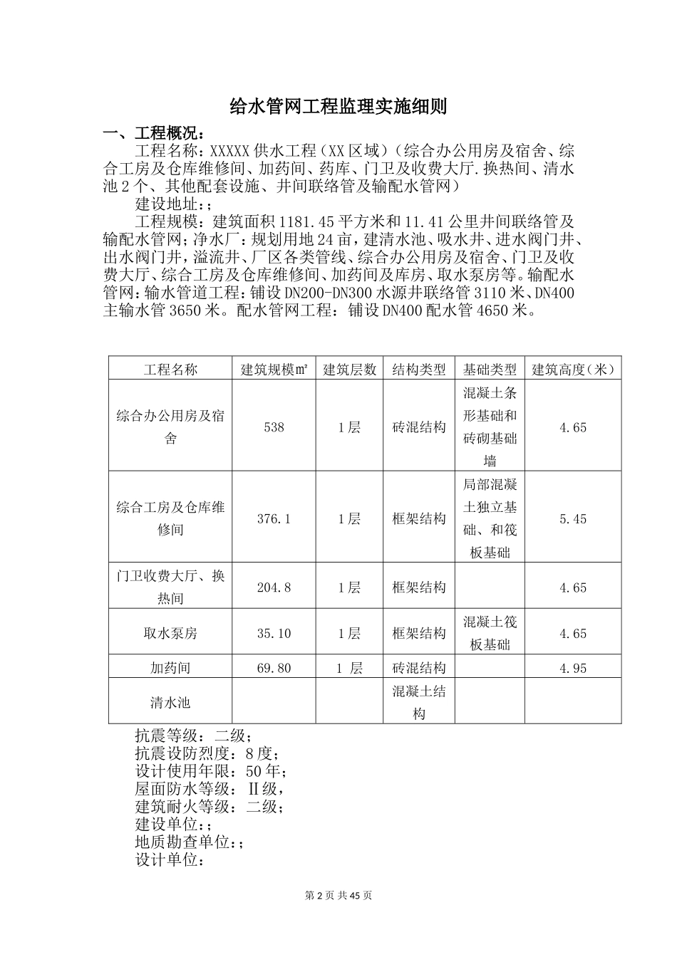 城镇供水管网工程监理实施细则_第3页