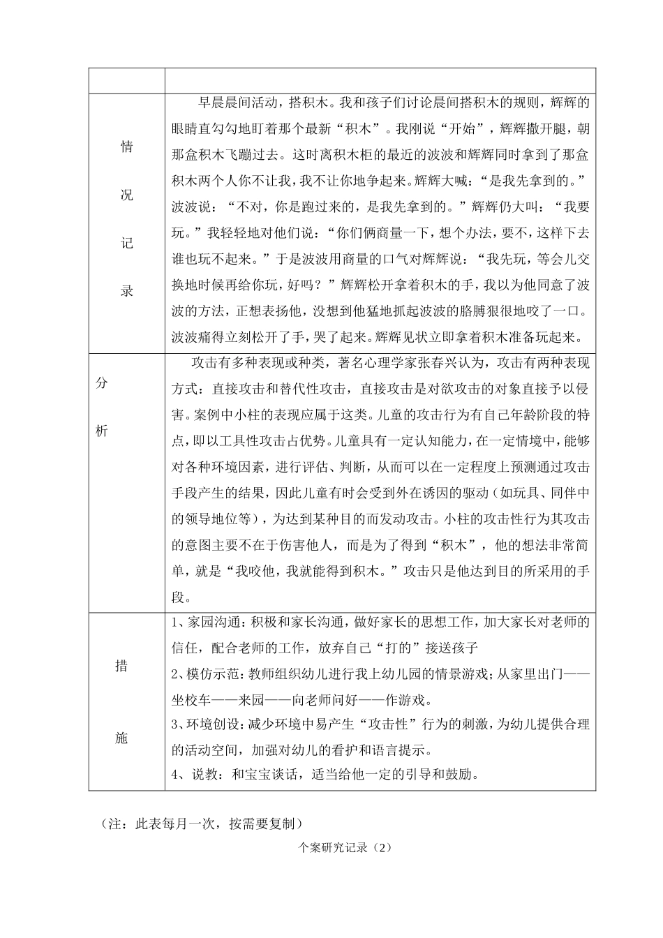 大班-个案追踪(攻击性)_第2页