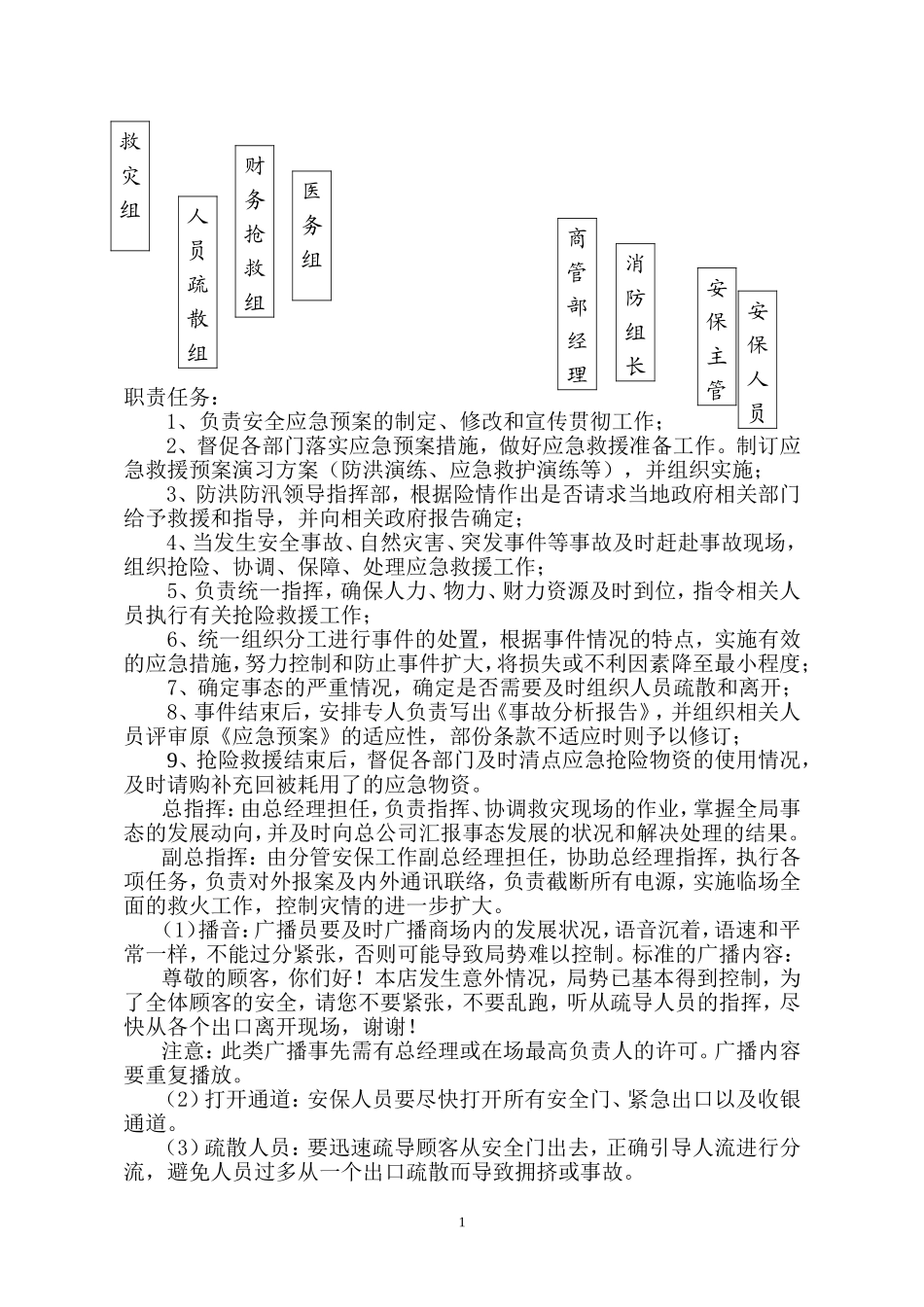 大型商场防台风暴雨、防洪、抢险应急预案_第2页