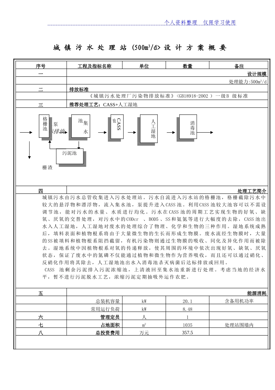 城镇污水处理站方案初步方案A版_第3页