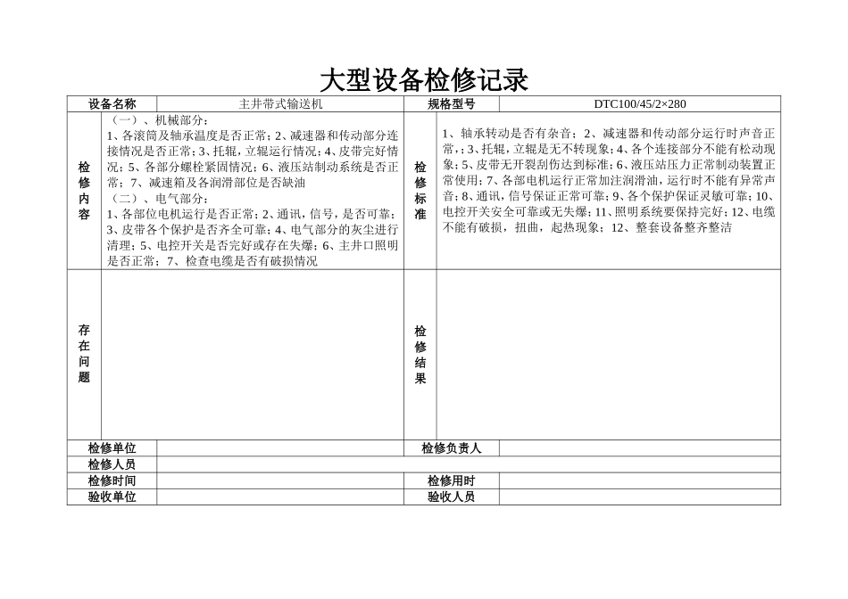 大型设备检修记录_第1页