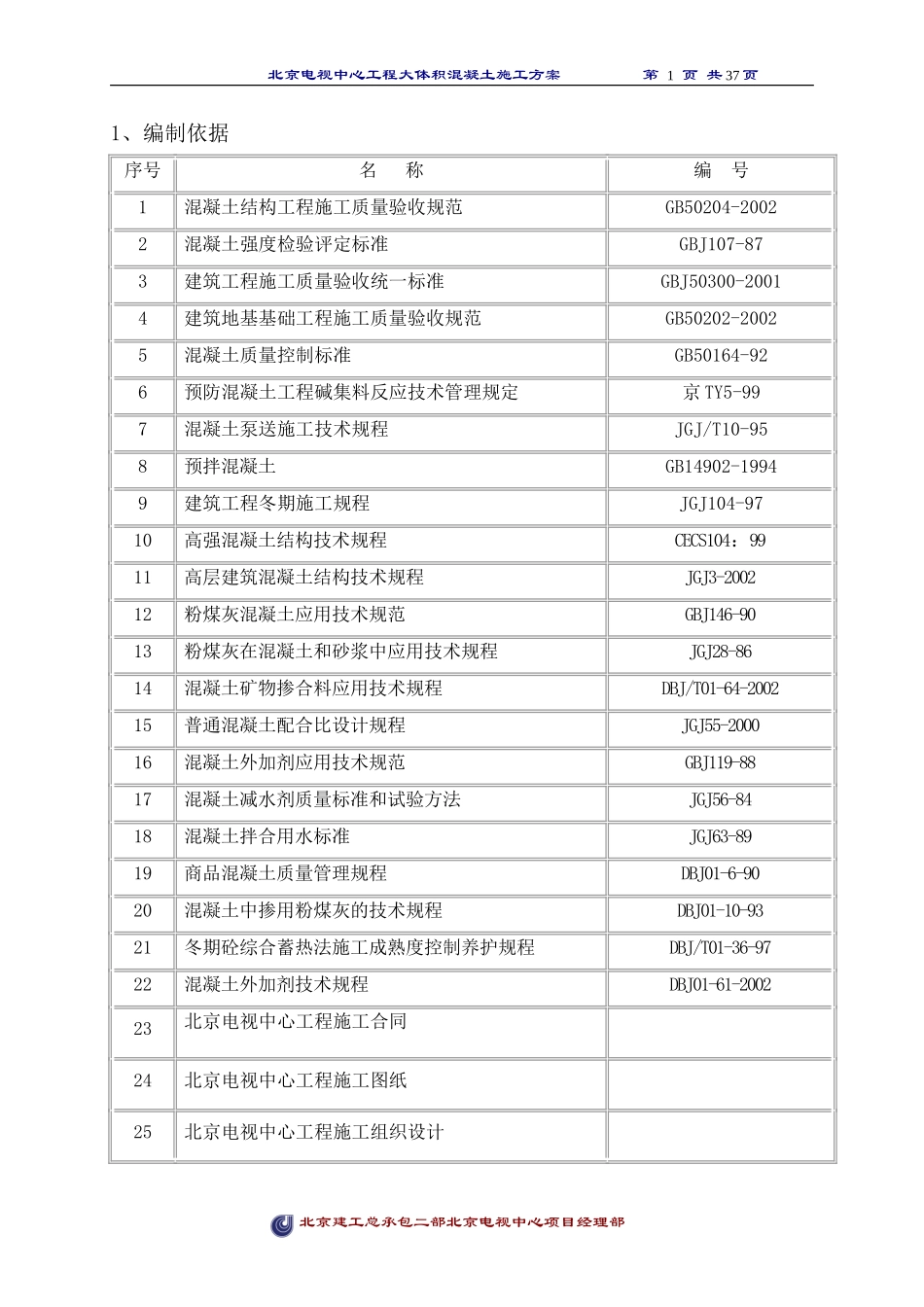 大体积混凝土方案_第1页