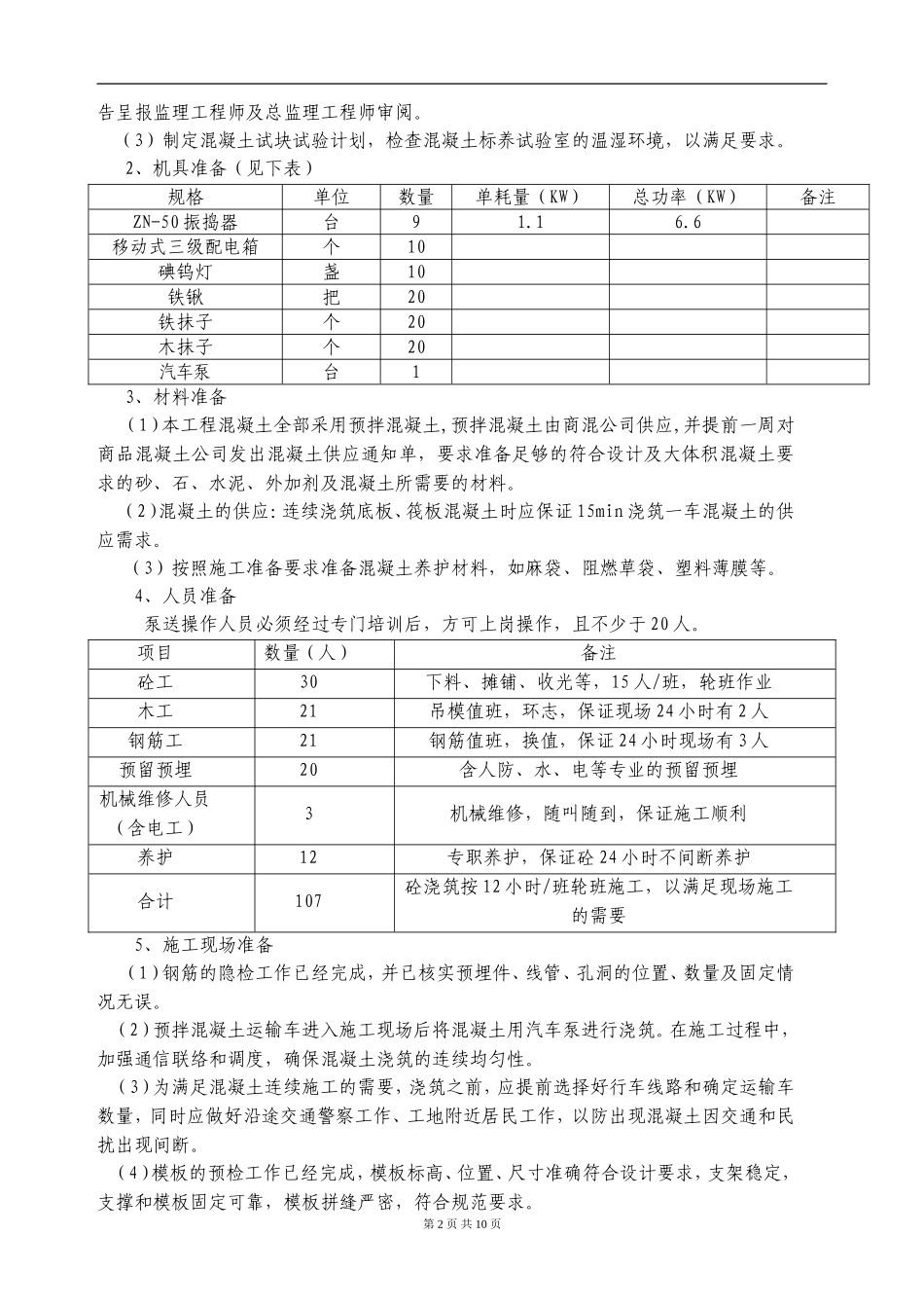 大体积混凝土技术交底_第2页