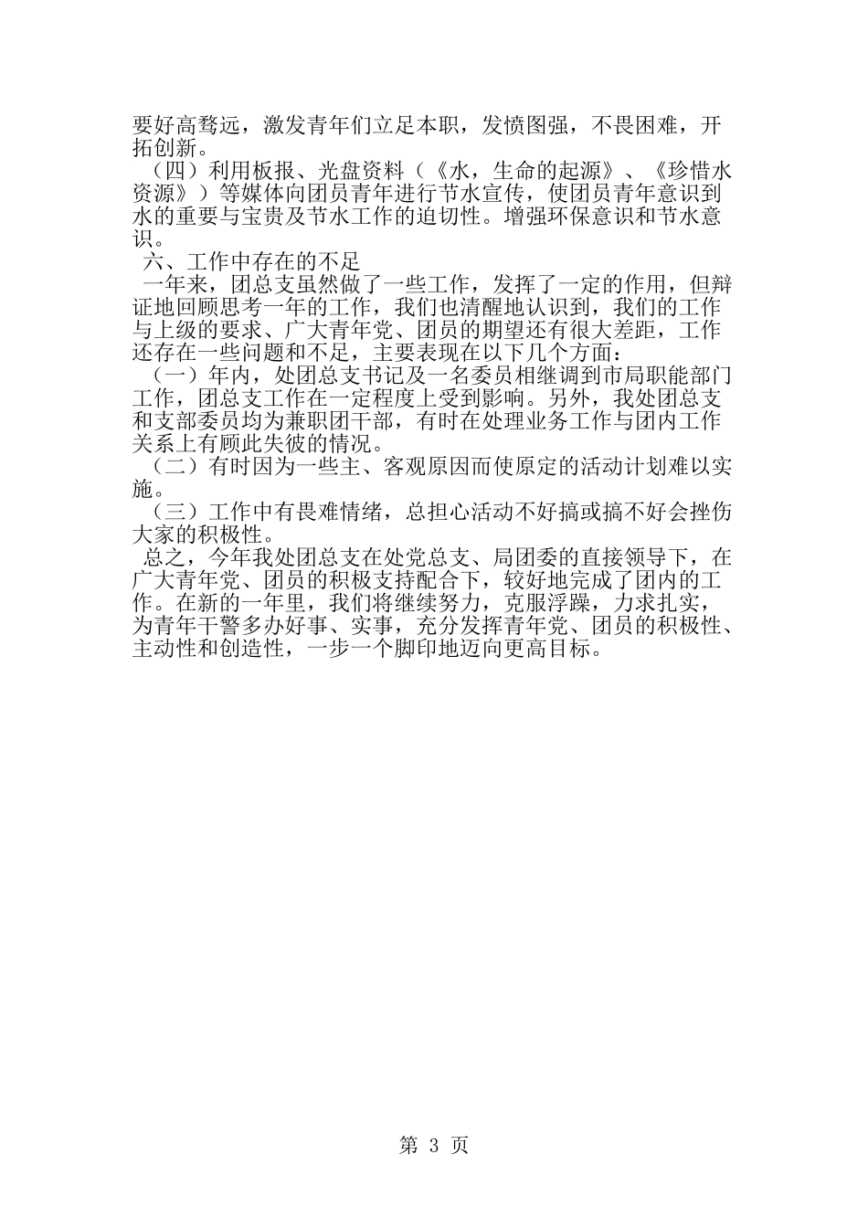 处度共青团工作总结-范文_第3页