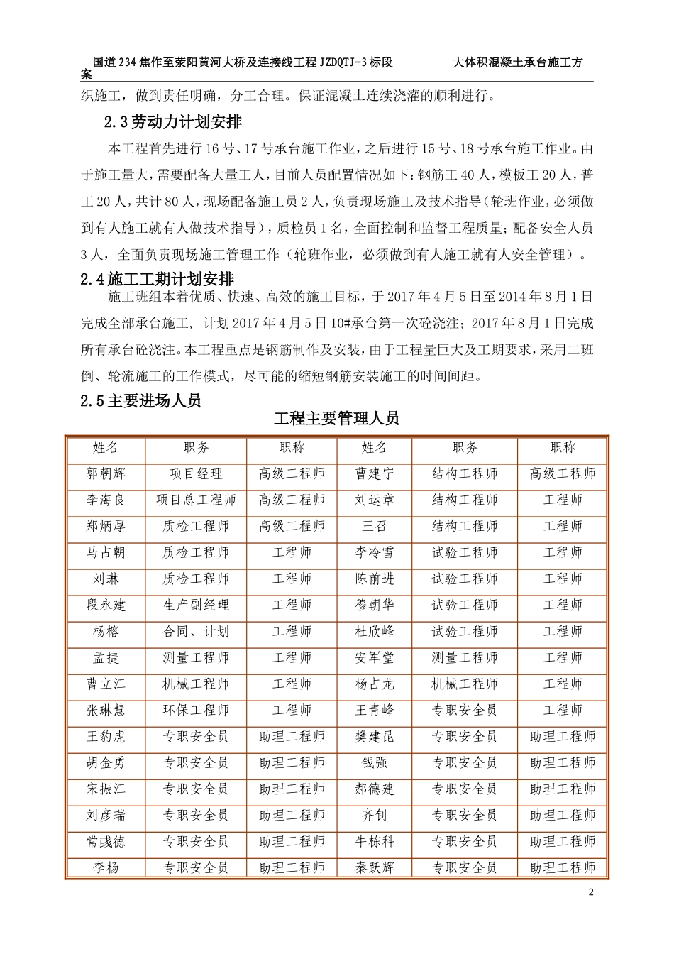大体积砼(承台)专项施工方案_第2页