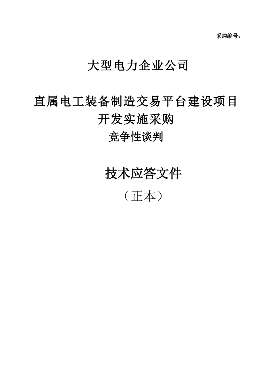 大型信息系统投标技术文件_第1页