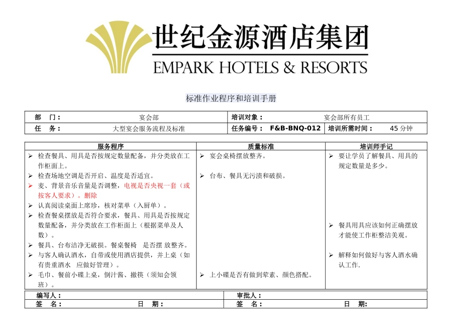 大型宴会服务流程及标准_第2页