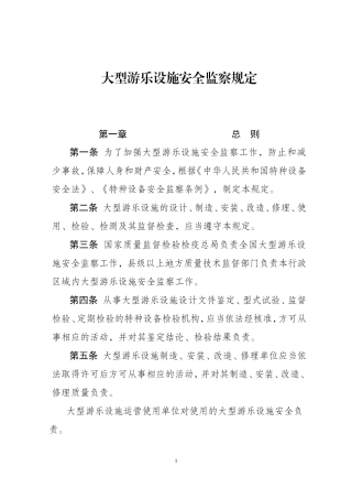 大型游乐设施安全监察规定