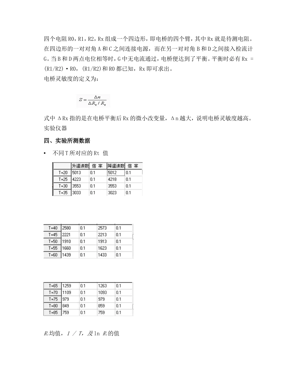 大物仿真实验报告-热敏电阻的温度特性_第3页