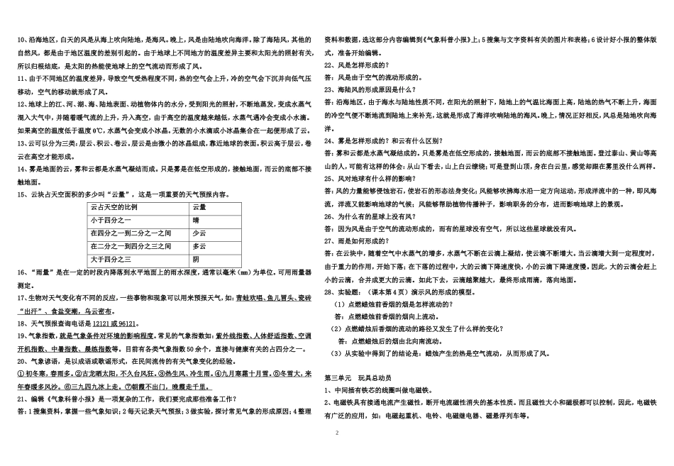 大象版五年级科学下册复习资料_第2页