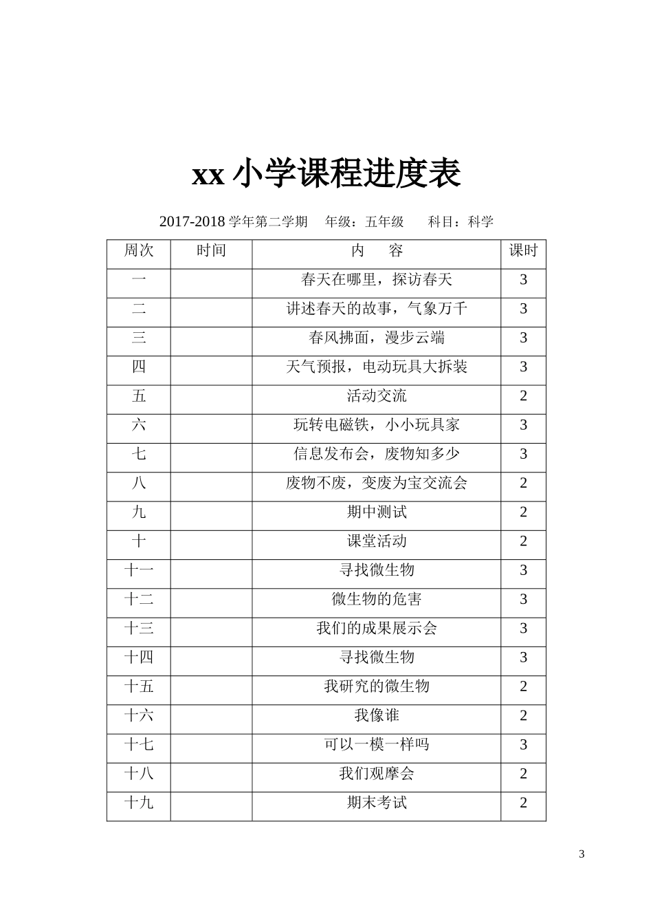 大象版小学科学五年级下册全册教案_第3页