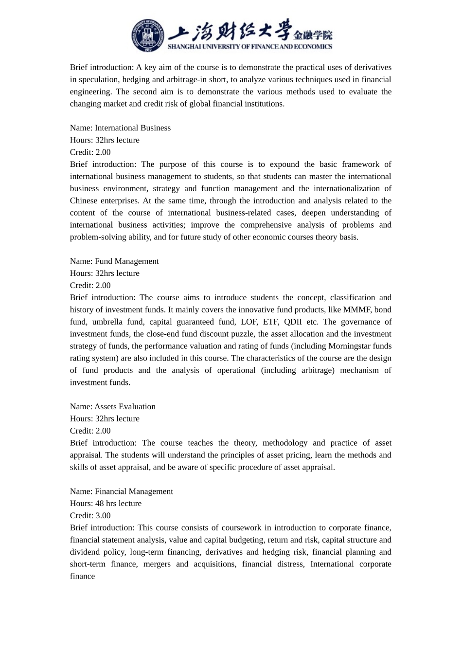 大学课程描述-金融_第2页