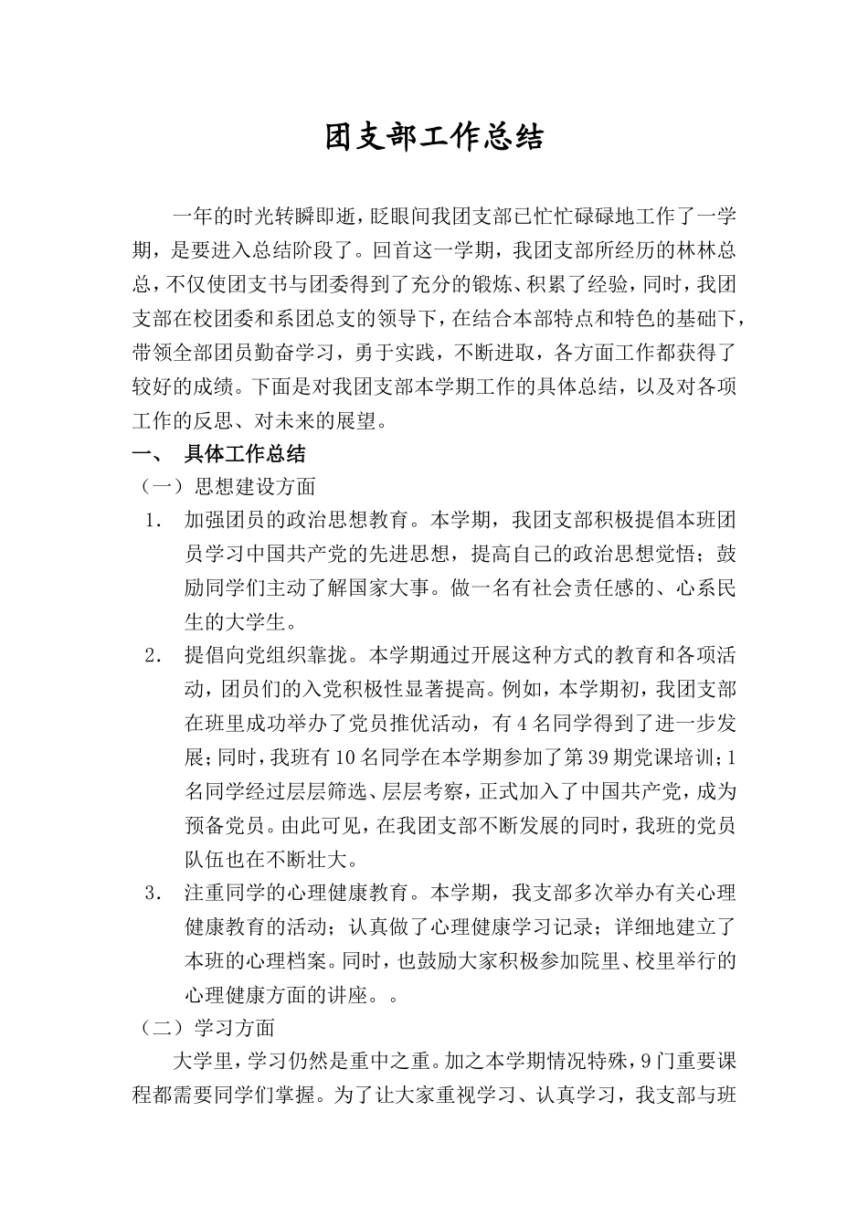 大学各部门工作总结模板_第2页