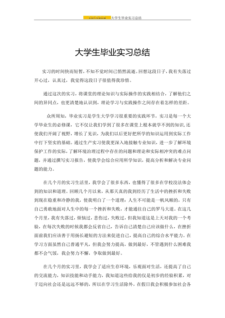 大学生毕业实习总结(同名18812)_第1页