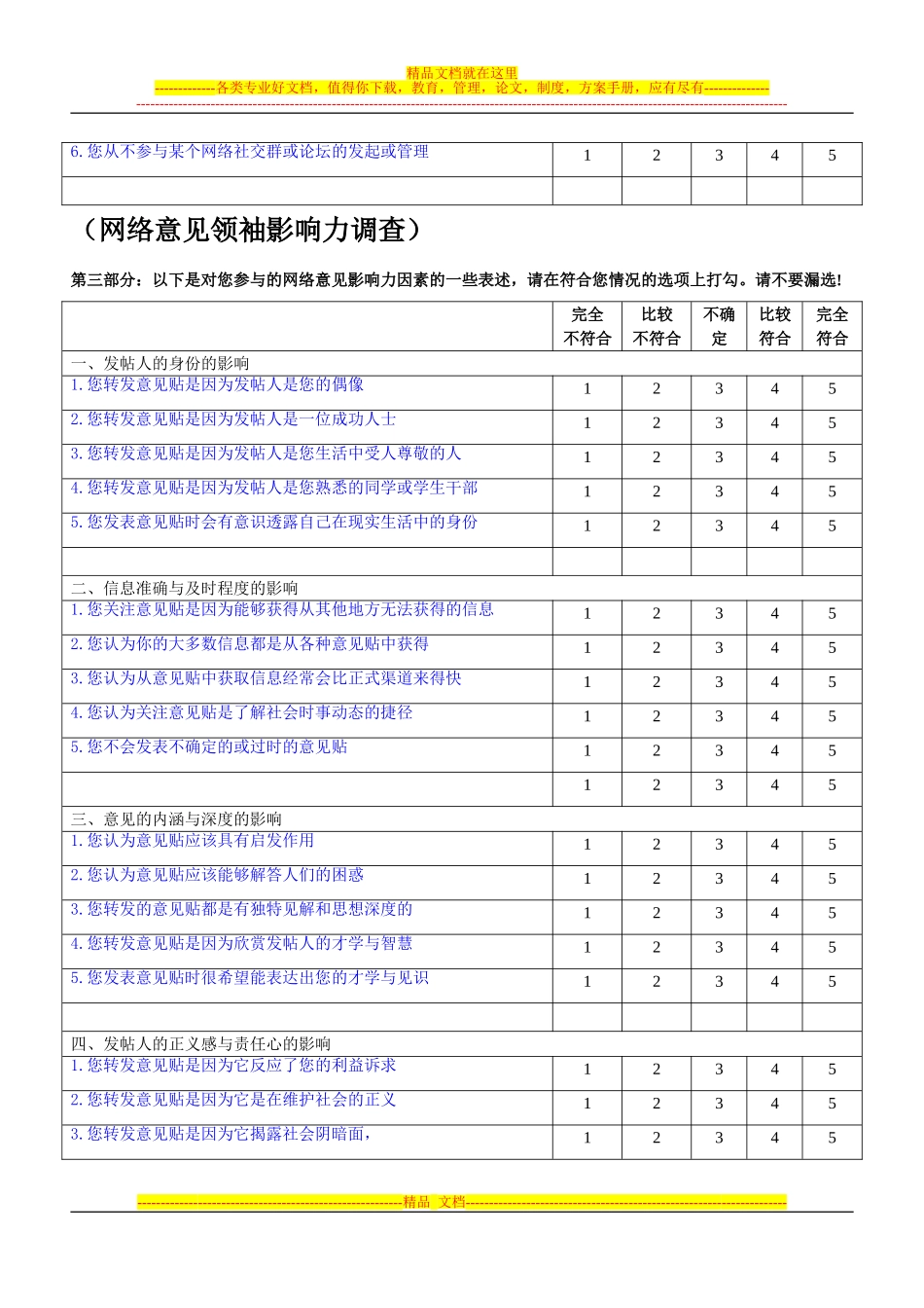 大学生参与网络意见的调查问卷-2_第3页