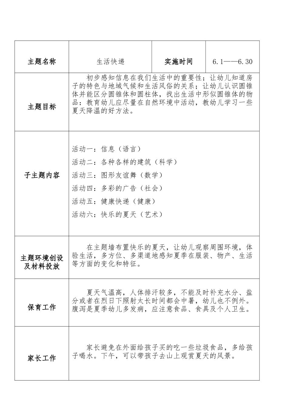 大班月主题活动安排表_第3页