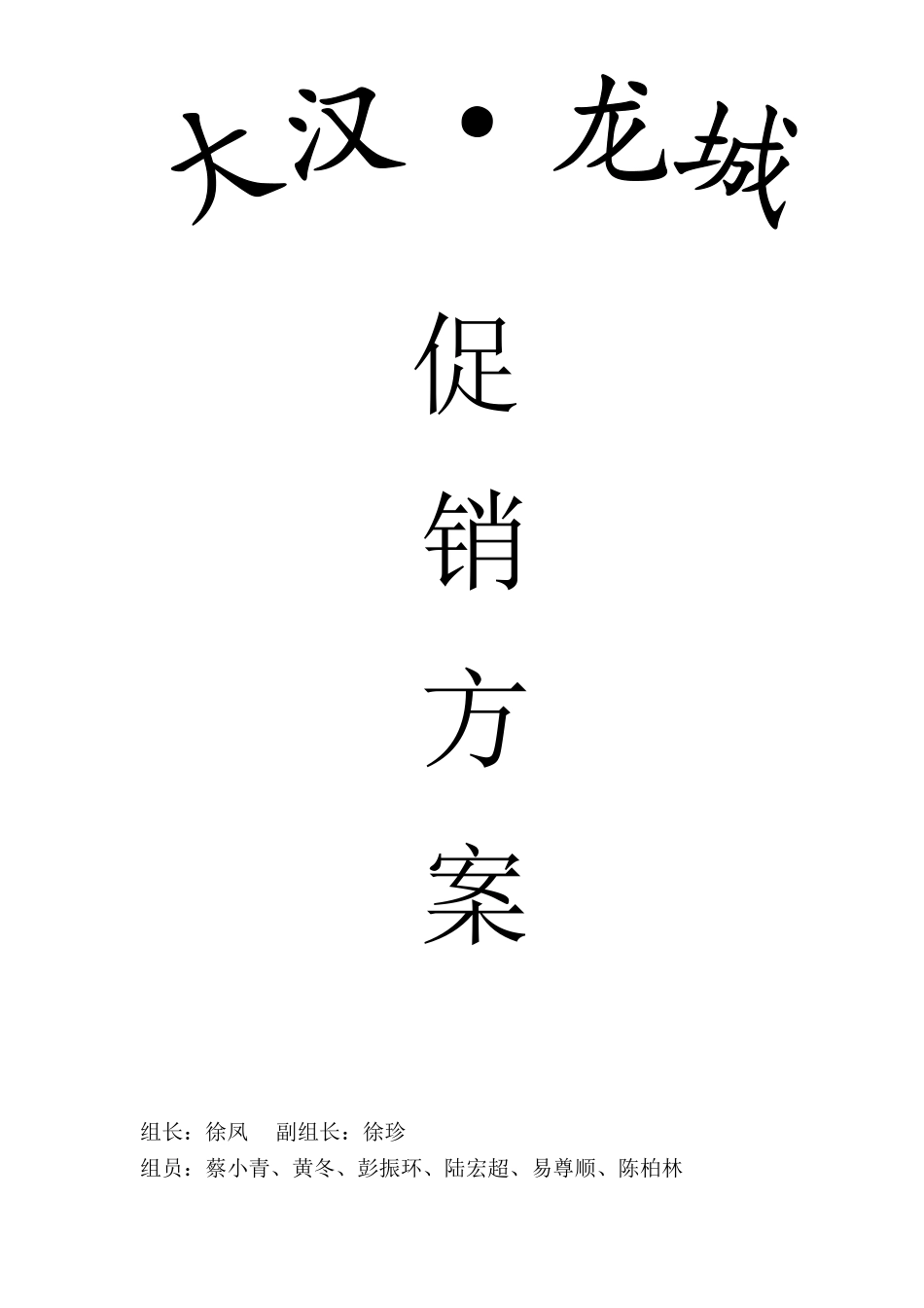 大汉龙城促销方案_第1页