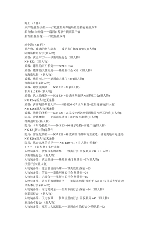 大航海时代4威力加强版宝物分布