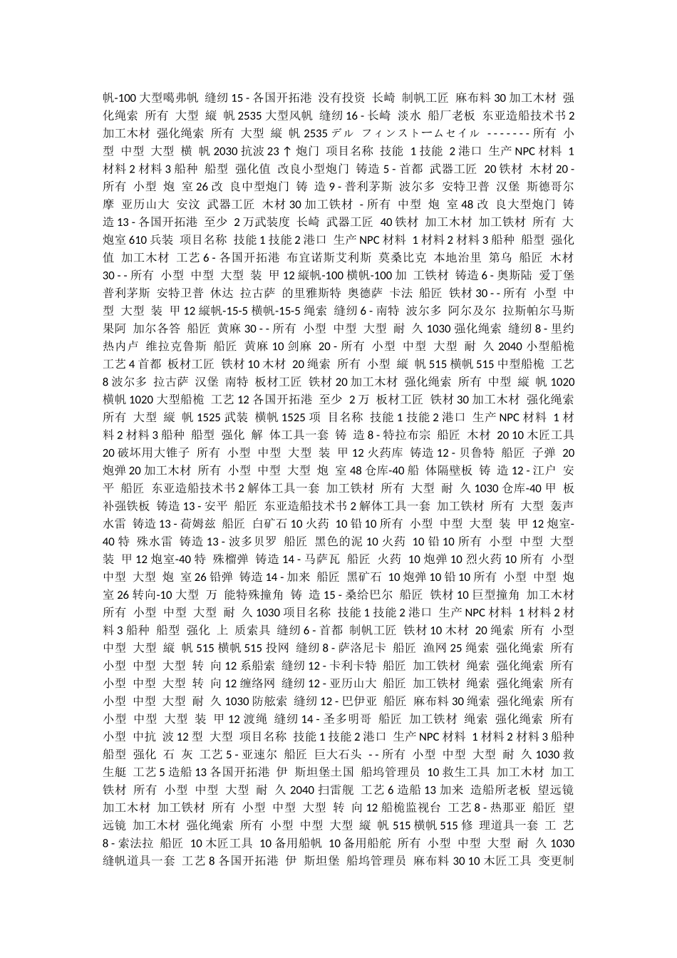 大航海时代FS造船船材明细汉化版_第2页