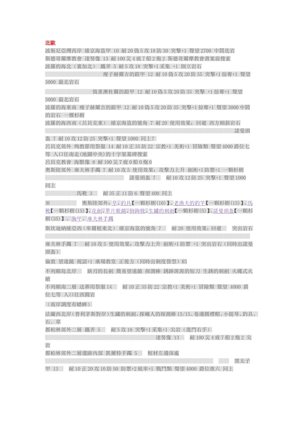 大航海时代OL空挖大全_第1页