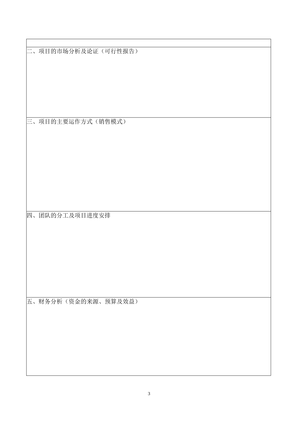 大学生创业孵化基地项目申报书_第3页