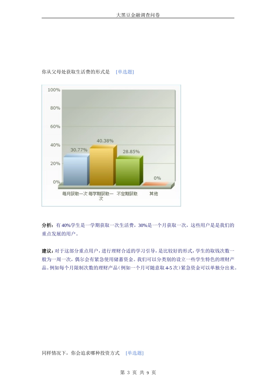 大黑豆金融：大学生互联网理财现状问卷调查_第3页