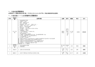 大会议室预算报价