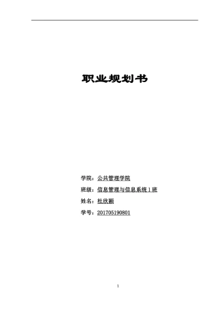 大学生职业规划书(同名11812)