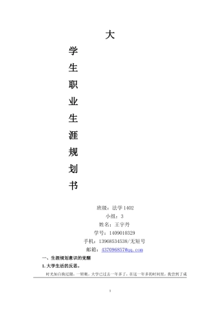 大学生职业生涯规划(同名3387)