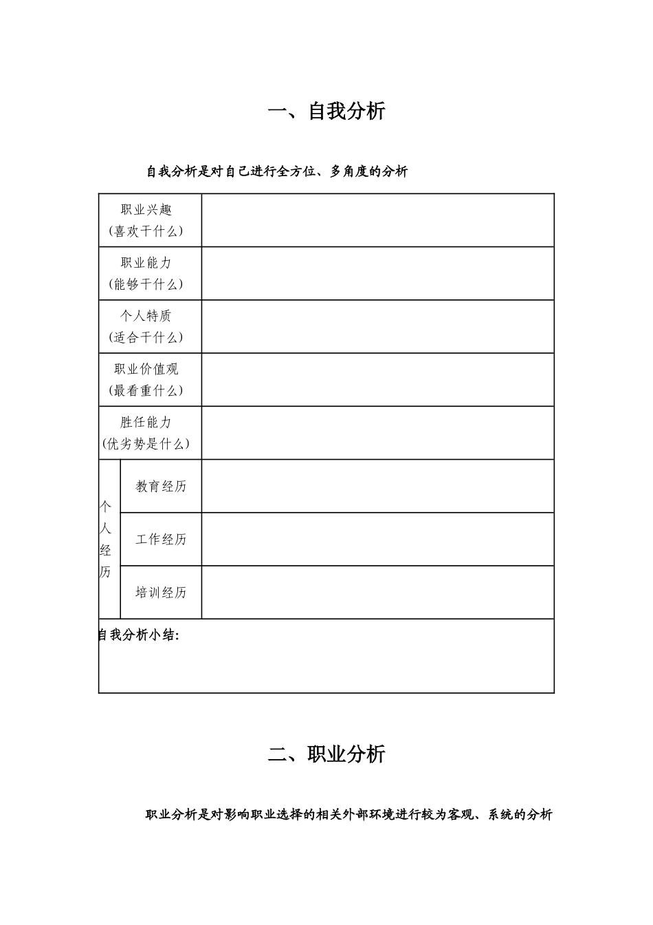 大学生职业生涯规划书(标准格式)(同名10510)_第2页
