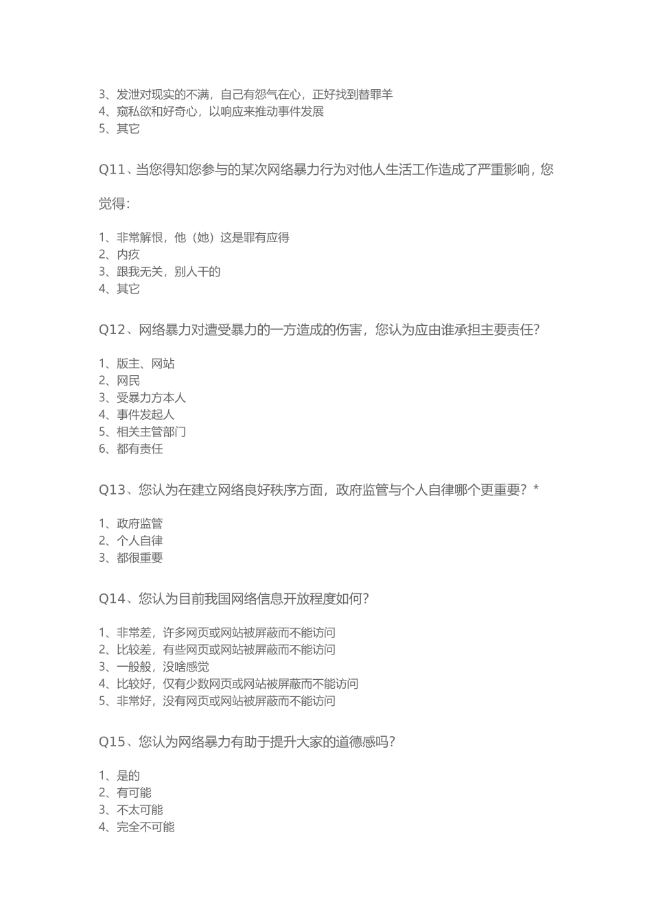 大学生对网络暴力的认知及态度的调查报告_第3页