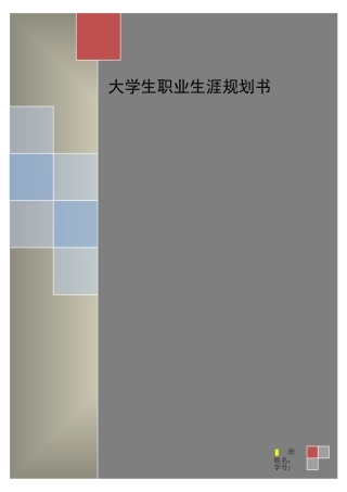 大学生职业生涯规划书(同名22092)