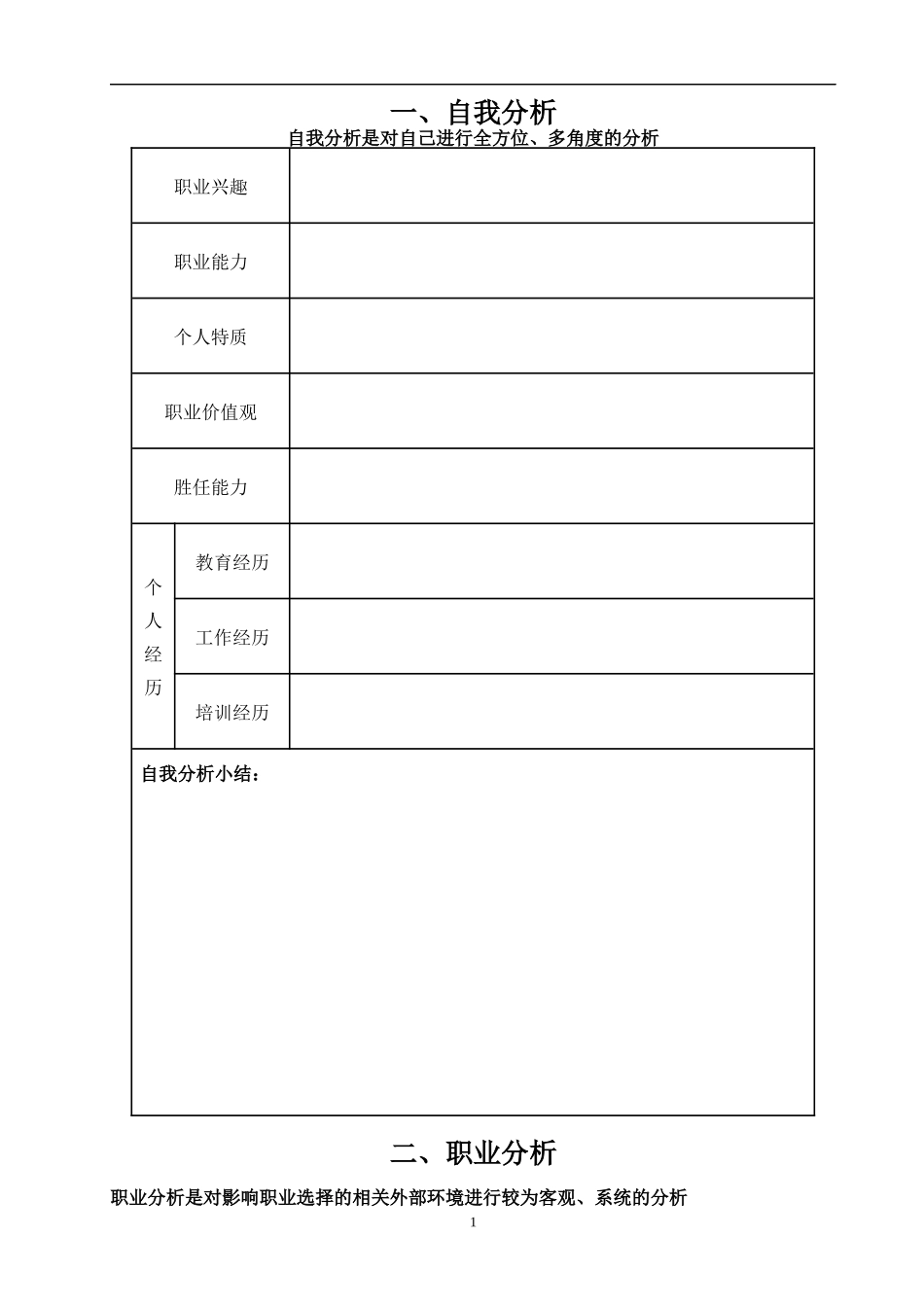 大学生职业生涯规划书格式及范文_第2页