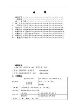 大钢模板施工方案