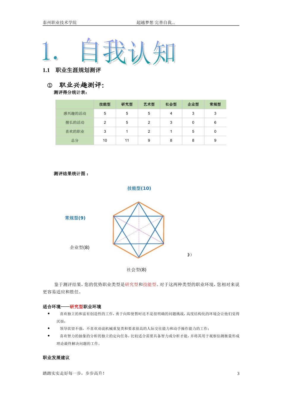 大学生职业生涯与规划word-蔡娜_第3页